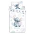 JERRY FABRICS Pamučna dječja posteljina za krevet za jednu osobu 140x200 cm Lilo and Stitch "Ohana White" bijela